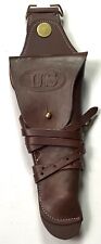 WWI & WWII M1912 OFFICER/NCO LEATHER .45 PISTOL HOLSTER-RUSETT BROWN picture