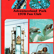 1978 Iowa Adventureland Theme Park Tornado Roller Coaster Advertising Card A67 picture