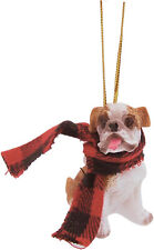 Small Bulldog Hanging Christmas Ornament, Festive Holiday Dog Ornament picture