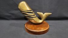 Vintage 1985 BRONZE SCULPTURE OF A WHALE, Signed JBH, Numbered 26/50 picture