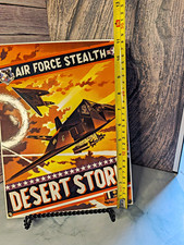 Vtg 1997 Ande Rooney Air Force Desert Storm Porcelain Sign Set C-130 F-117 2PC picture
