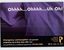 Postcard Emergency Contraception Planned Parenthood Advertisement picture