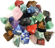 3 lbs Bulk Rough Stone Mix - Large 1 Natural Raw Crystals for Tumbling picture