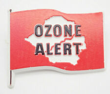 Ozone Alert Red Flag Vintage Lapel Pin picture