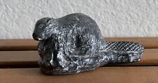 Vintage Wolf Original Beaver Sculpture Carved Soapstone, Canada picture