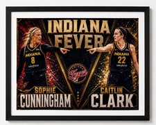 Indiana Fever Point Game – Sophie Cunningham & Caitlin Clark 8x10 Fan Art Print picture