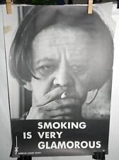 Lot of 3 Vintage 1969 American Cancer Society Anti Smoking Posters -Debonair, So picture