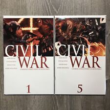 Civil War #1,5 M/NM Marvel 2006 lot of 2 comics LB3 picture