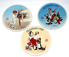Norman Rockwell Christmas Series Collector Plates Bradford Exchange 1990 1991 picture