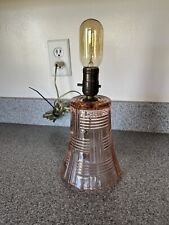 Vintage Pink Depression Glass Lamp Electric picture
