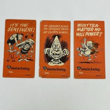Topps Valentines Cards #s 12, 24, 41 Sarcasm Dark Humor Mad Magazine 1960s Vint picture
