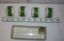 Vintage Hallmark  Plastic Napkin Rings Christmas Holly Holiday Theme in Box picture