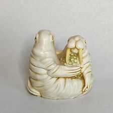 VTG 1994 Harmony Kingdom Love Seal Walrus Hug Pair Treasure Trinket Ring Box picture