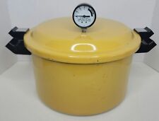 Vintage 70s Yellow 12 Qt Presto Pressure Cooker Canner MOD 01/CAA 12H 409A picture