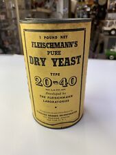 Vintage/Antique Fleischmann’s Yeast Advertising Tin Can Paper Label  Double Side picture