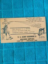 Vintage F E  MYERS Water SYSTEM  INK BLOTTER Ashby Hardware Fayetteville, TN picture