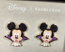 Disney x Baublebar Mickey Vampire Bat Earrings Dracula Sparkle NEW  Halloween picture