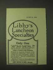 1900 Libby's Food Ad - Libby's Luncheon Specialties picture