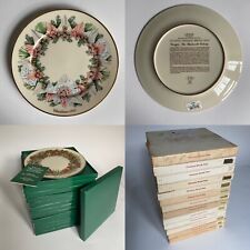 LENOX 13 Colonial Christmas Wreath Plates - COA's & Box - Complete Set Read Desc picture