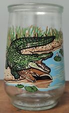 Crocodile Jelly Jar Glass Welchs Endangered Species Collection #11 4