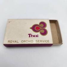 Vintage Matchbox Thai Airways Royal Orchid Service Art Craft Decor Piece picture