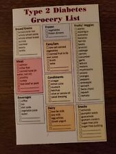 Type 2 Diabetes Grocery List Refrigerator Magnet 5x7 picture