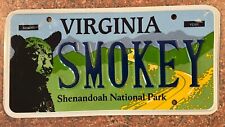 Exp Virginia Personalized Vanity License Plate Va DMV Tag Smokey Bear Sign picture