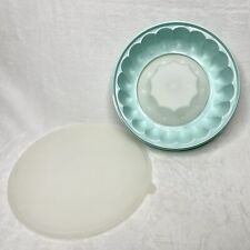 Tupperware Large Jello Gelatin Mold Mint Green 3 Piece Ice Ring 9 Inch Vintage picture