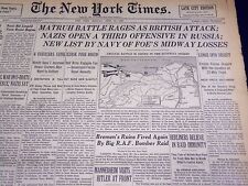 1942 JUNE 29 NEW YORK TIMES - MATRUH BATTLE RAGES AS BRITISH ATTACK - NT 1541 picture