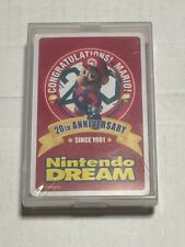 NINTENDO DREAM Super Mario 20th Anniversary Playing Cards Unused Rare Item picture
