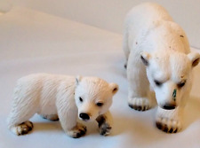 Schleich Germany Polar Bear Female and Cub Wildlife Animal Figures 2005 Retired picture