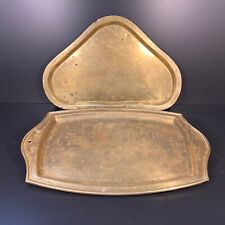 Vintage 1926 Menning Bowman Brass Serving Trays picture