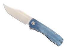 Petrified Fish Victor Folding Knife Blue Micarta Handle K110 PF-PO3-BMP picture