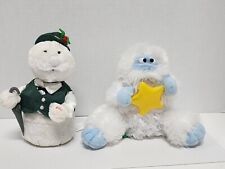Lot 2 Gemmy Sam Snowman Bumble Abominable Snowman Plush Rudolph Reindeer *Read* picture