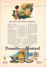 1924 FRENCH'S MUSTARD & QUAKER PUFFED WHEAT LG FORMAT 11x15 MAGAZINE ADS picture