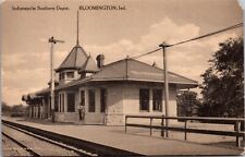 Postcard Indianapolis Southern Railroad Depot in Bloomington, Indiana picture