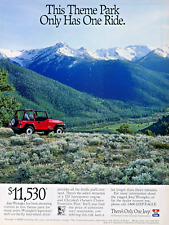 1994 Jeep Wrangler Vintage Theme Park 12 K  Print Ad 8.5 x 11