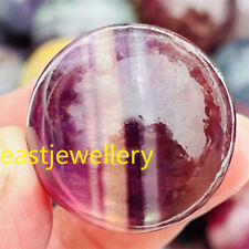 30mm+ Natural Rainbow Fluorite Sphere Quartz Crystal Ball Healing Decor 1PC picture