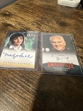 Smallville Terence Stamp & Outer Limits Margot Kidder Signed Cards Superman DC picture