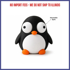 Rafford Penguin Figurine with Movable Eyes, Cute Desktop Toy, Animal Home Decor picture