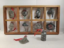 Land  O  Lakes Christmas Ornaments Lot Of 10 Pewter picture