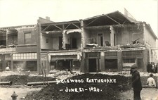 INGLEWOOD EARTHQUAKE 1920 real photo postcard CALIFORNIA CA RPPC destruction picture