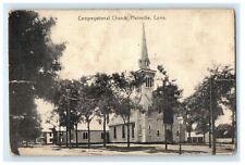 1910 Congregational Church Plainville Connecticut CT Posted Antique Postcard picture