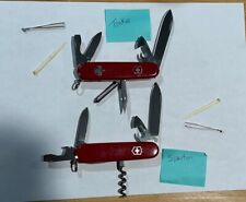 Lot of 2 Red Victorinox Swiss Army Tinker and Spartan Knife picture