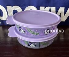 Tupperware Disney Minnie Floral Print Wonders Bowl 2 cup 500ml Set of 2 Lavender picture