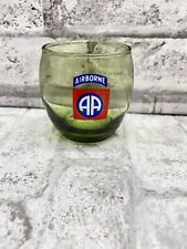 Army 82nd Airborne Division Green Stemless Wine Drinking Liquor Glass picture