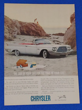 1960 CHRYSLER NEW YORKER CONVERTIBLE ORIGINAL COLOR PRINT AD  LOT-WHITE picture