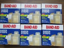 lot of 6 BAND-AID Johnson & Johnson Sheer Strips 80 Assorted Sizes picture