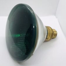 SYLVANIA VINTAGE GREEN STAINED GLASS FLOOD LIGHT BULB 150W WATT TESTED WORKING picture