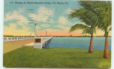Postcard FL Fort Myers Edison Memorial Bridge  used  PC843 picture